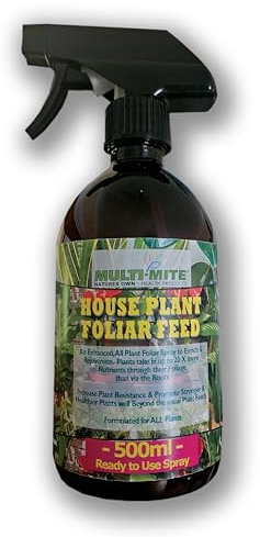 Multi-Mite 500ml Natural All Indoor House Plant Foliar Feed Spray Ready to Use Liquid Fertiliser