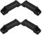 PartyKindom 4pcs Gaming Chair Furniture Sliders Foot Stool Chairs Step Stool Office Accessories Convenient Foot Rest Sliders Chair Footrest Attachment Foot Rest Slider Pad Pp Black