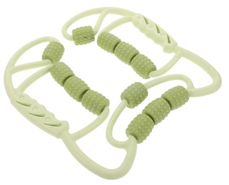 Beinmuskelrolle mit 12 Rollen, Pp, für Pilates und Indoor Sport | Grün, Handlich und Tragbar, zur Muskelregeneration und Spannungslockerung, für Waden und Gruppen