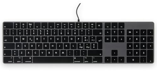 LMP USB-C-Nummerntastatur für Windows, italienisches ISO-Layout, 106 Tasten, Aluminium in Seitengrau, Plug & Play, lasergravierte Tasten, Elegantes Design, kompatibel mit PC und Laptop USB-C
