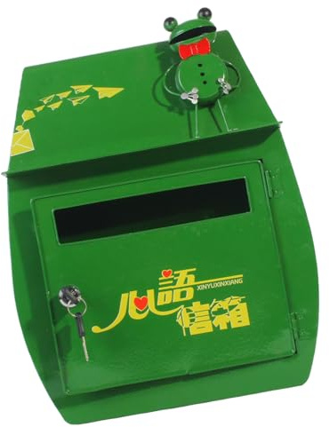 yanwuwa Künstlerischer Briefkasten mit Froschmotiven, aus Eisen, schwer, wetterbeständig, für den Außenbereich, für Haus, Hof, Dekoration, Retro, Garten, Briefkasten