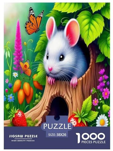 Maus Puzzles 1000 Teile Schwer Puzzle Spielzeug Lernspiel Impossible Herausforderungsspielzeug Für Erwachsene Und Kinder Ab 14 Jahren 38x26cm/1000pcs