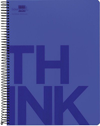 Collegeblock Think - blau, liniert, 160 Blatt, A4 Farbe blau Ausführung liniert Block mit 160 Blatt