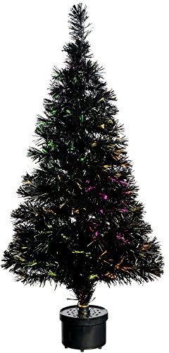 WeRChristmas 4 ft Pre-Lit Lantern Fibre Optic Christmas Tree