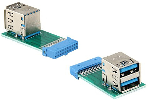 KALEA-INFORMATIQUE USB3 19-Punkt-Adapter auf 2 USB 3.0 Typ A Anschlüsse.
