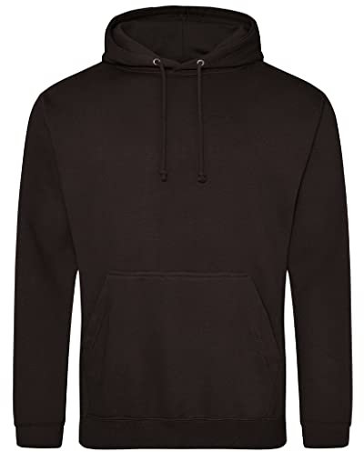 AWDis Men's College Hoodie, Black (Jet Black), Small