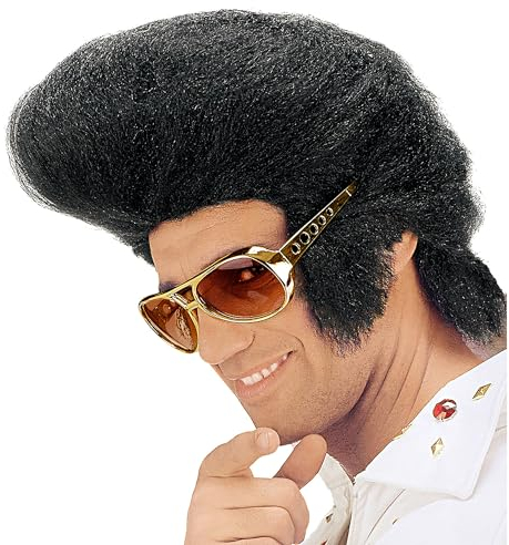 W WIDMANN Wig Rock `n Roll King black (peluca)