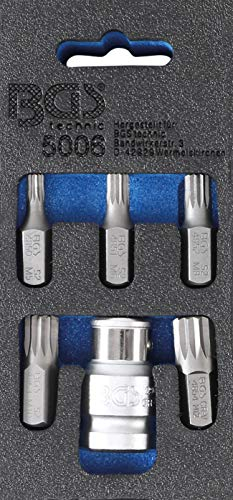 BGS 5006 | Juego de puntas de destornilladores | entrada 10 mm (3/8) | dentado múltiple interior (para XZN) | 6 piezas