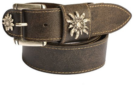 Werner Trachten Unisex Gürtel Trachtengürtel, Gr. 110, Braun (502 Braun)