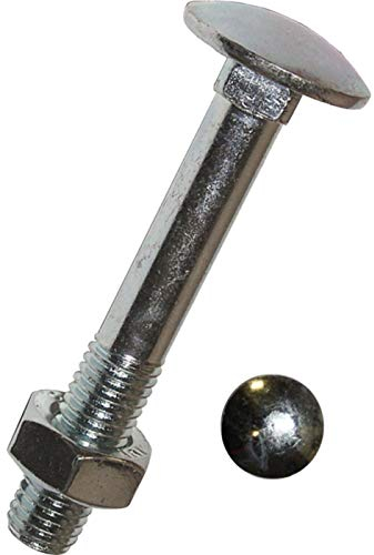 Dresselhaus 0/0011/001/8,0/100/ /75 Flachrundschrauben mit Vierkantansatz Mu, galv. verzinkt, M 8 x 100, 50 Stück