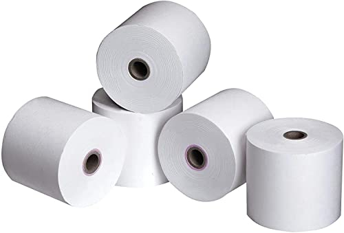 50 caisses de rouleaux papier thermique Blanc 80/80/12 (Largeur x lfm. x) – Nucléaire 55 g/m²