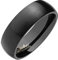 Piersando Band Ring Edelstahl Matt Gebürstet Bandring Ehering Partnerring Trauring Verlobungsring Damen Herren Schwarz Größe 55 (17.5) Breit 6mm