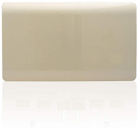 Trendi Switch Artistic Modern Glossy Screwless Double Blanking Plate (Champagne Gold)