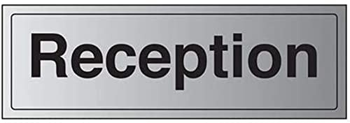 V Safety Panneau de porte de réception autocollant Effet aluminium 300 x 100 mm