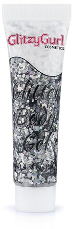 Holografisches Glitzergel für Gesicht und Körper - kosmetischer Glitzer für das Haar - 50 ml - Silver Storm