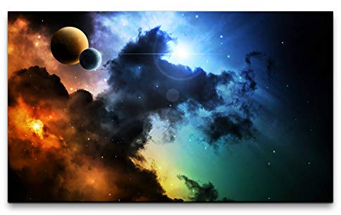 Bilder XXL Weltall und Planeten 120x70cm Wandbild auf Leinwand