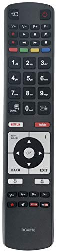 VINABTY RC4318 RC4318P Reemplazar Control Remoto Apto para Edenwood Finlux Telefunken TV