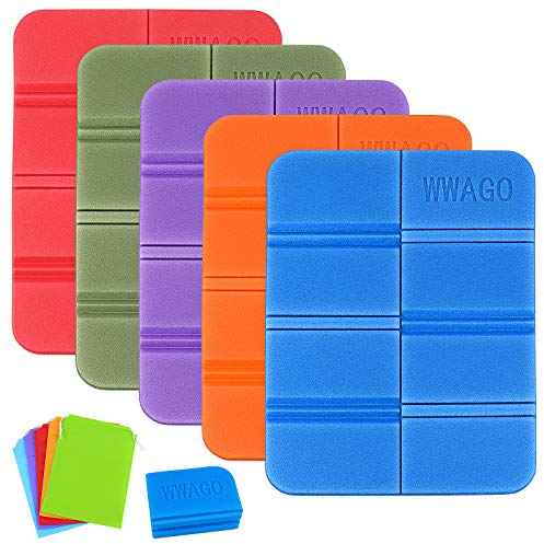 Dreamtop 5 Stück Sitzkissen Outdoor Klein Faltbar Sitzunterlage XPE Sitzmatte Tragbar Wasserdicht Kinder Sitzpolster Spielplatz Matte für Picknick Park Wandern