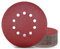 KONGMING 25 Stück Schleifpapier 225mm Klett Schleifscheiben 225mm Körnung P80 10 Loch in Rot für Trockenbauschleifer Exzenterschleifer Schleifgiraffe