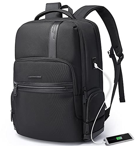 BanGe Laptop Backpack for Men,Business Travelling Backpacks with USB Charger Port,Weekender Carry-On Luggage Backpack