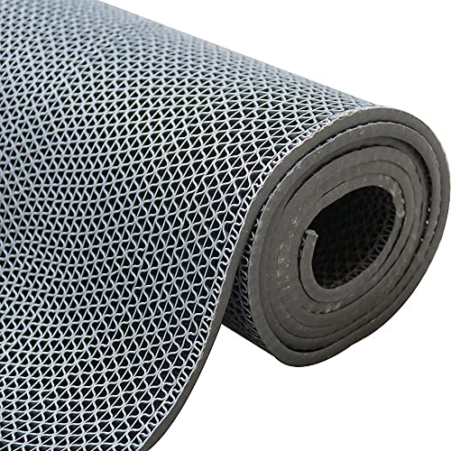 ybaymy Drainage rutschfeste Kommerzielle Matte 5.5mm Dicke Antirutschmatte Saunaläufer Duschmatte PVC-drainagematte Nassbereich Teppich Gummi-fußmatten Bodenmatte 0.9 X 3m for Küche Balkon Bodenmatte
