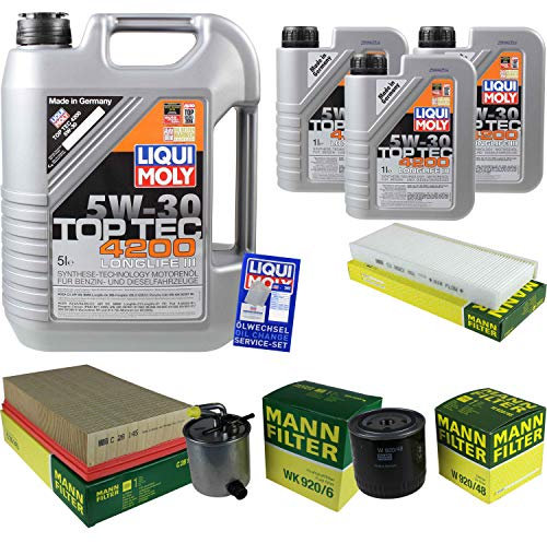 8L LM Motoröl Top Tec 4200+Mann Filter Nissan Navara