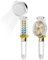 Soffione doccia turbo elica alta pressione doccetta turbocompressa girevole 180