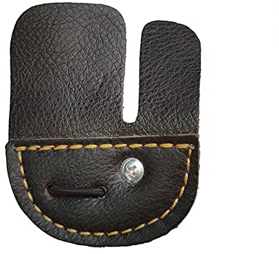 DONGKER Bogenschießen Fingertab, Leder Finger Tab für Recurve Bögen Jagd Finger Protektor, Bogensport Fingerschutz