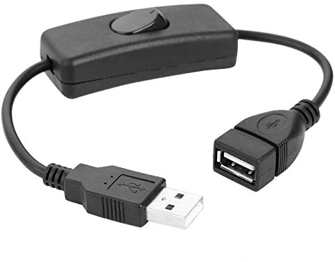 Xingdianfu Cavo USB con Interruttore on/off, Interruttore a Bilanciere Linea di Estensione USB Per Lampada da Scrivania a LED, Ventilatore USB, Strisce LED