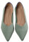 MACHSWON Women’s Ballet Dressy Flats Pointed Toe Knit Dress Shoes Slip On Casual Foldable Ballerina Walking Shoes (Light Green, Size 7)