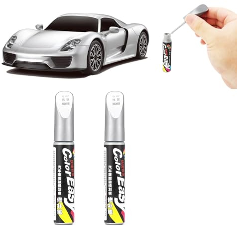 SEGMINISMART Lackstift Auto,Auto Lackstift,Auto Reparatur Lack Auto Pinsel,Lack Reparatur,Auto Kratzer Reparatur Stift,Lackstift Auto Lack Reparatur für Auto Kratzer Reparatur,2 Stück,Silber