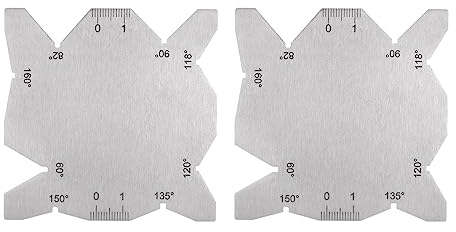 QUARKZMAN 2Stk Bohrer Winkelmesser 60°-160° Bohrer Schleiflehre Edelstahl Winkel Messung Gage