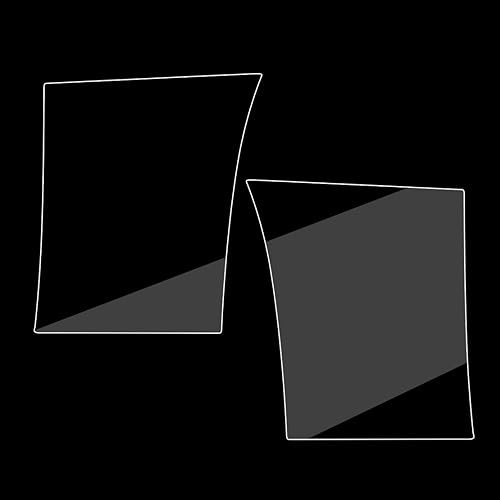 beler 1 Pair Front Door Panel Paint Clear TPU Protection Film Scratch Shield compatible for Tesla Model 3