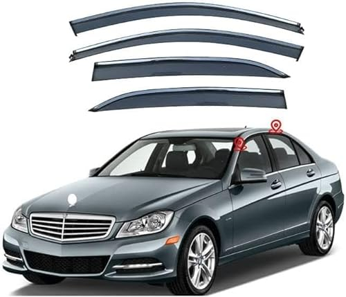 PAREKS Auto Seitenfenster Windabweiser für Mercedes-Benz E-Class W211/W212/W213 2003-2017+ Seitenscheiben Regenabweiser Schatten Deflektoren Auto Zubehör,B-W212/2010-2015