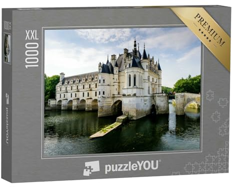 Puzzle 1000 Teile XXL „Das beeindruckende Schloss Chenonceau im Loiretal in Frankreich“ – aus der Puzzle-Kollektion Schlösser