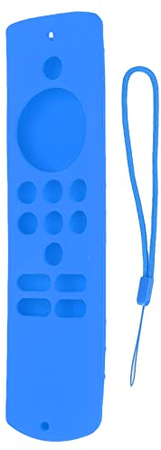 NDNCZDHC Silikon-TV-Fernbedienungsabdeckung Mit Trageband Für 2021 Fire TV Stick Lite(Blau)
