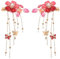 minkissy Barrettes À Cheveux Épingle À Cheveux Pince À Cheveux Forme De Fleur Épingles À Cheveux Fleur Épingles À Cheveux Style Antique Barrettes Gland Accessoires Rouge