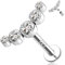 Melighting Helix-Ohrringe, 925er Sterlingsilber, gebogen, flache Rückseite, Innengewinde, 16 g, Tragus- und Knorpel-Ohrringe, Sterling Silber, Zirkonia
