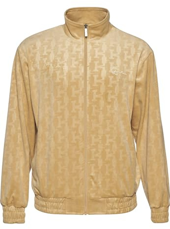 Karl Kani Unisex KU234-002-1 KK Chest Signature Monogram Velvet Jacket