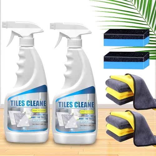 Nettoyant Joint Carrelage Salle de Bain, Pulvérisateur Nettoyant pour Joints de Carrelage, Nettoyant pour Taches Tenaces 100ml, Spray de Nettoyage Robuste pour Salle de Bains, Cuisine (2 pièces)