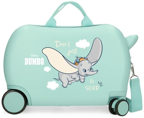 Disney Dumbo Fly Luggage – Kindergepäck, Unisex-Kinder, Dumbo-Handgepäck mit seitlichem Zahlenschloss und 4 Rädern ist aus ABS, einem stabilen und leichten Material.