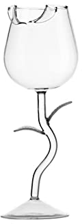Copas de Vino de Flores de Rosas, Copa de Vino de Rosas Creativas, Copa de Vino con Forma de Flor de Rosas, Copa de Vino de Vidrio de Borosilicato Alto, Copa de Cóctel para Fiestas, Bares, Bodas,(#1)