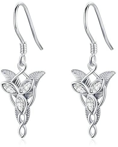 Herr der Ringe Ohrringe 925 Sterling Silber Arwen Evenstar Schmuck Herr der Ringe Geschenke für Frauen Männer Mädchen