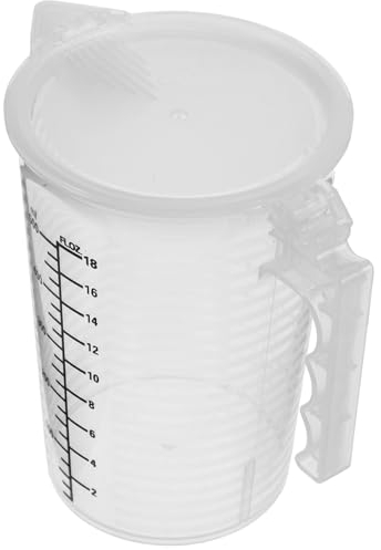 Alipis Taza medidora de 5 litros de plástico jarra medidora recipiente irrompible graduado vaso mezclador de plástico cilindro medidor para leche líquida con tapa para aceite