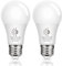 Flaspar E27 LED Lampe mit Glühbirnen für die Dämmerungssensor, 12W LED Lichtsensor Glühbirne ersetzt 100W, 1100 Lumen A60 Energiesparlampe, 3000K Warmweiß, Nicht Dimmbar für Veranda-Lichter, 2er Pack