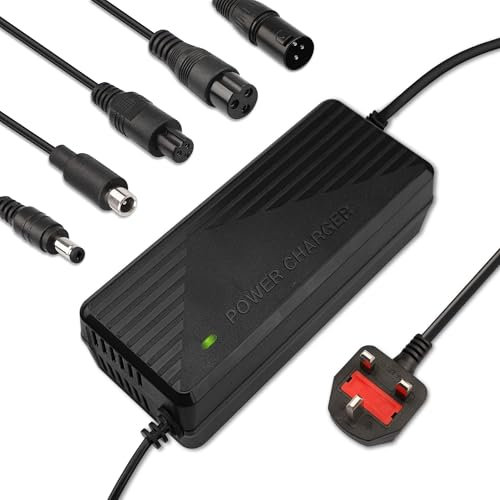 Xahpower Electric Scooter Charger, 42V 2A Hoverboard Charger, 5 Plug Power Supply Adapter for Xiaomi, Ninebot, Aovo Pro, Electric Bike, Drift Boards, Mobility Scooter