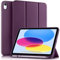 drivego Custodia per Cover iPad A16 11 Generazione 11 Pollici 2025/iPad 10 Generazione 10,9 Pollici 2022 con Portamatite, Touch ID Accessibile, Auto Sveglia/Sonno, TPU Cover, Viola Scuro