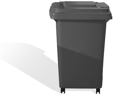 SAYEYBU Wheelie Bins Compact 100L Red, Home Workplace Waste Disposal Bins Ideal for Flats, Garages, Factories, Warehouses with Strong Wheels & Lids,Black,50L