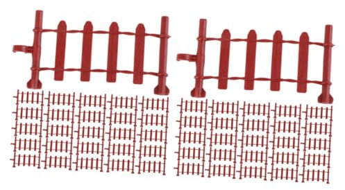 Sosoport 2 Sätze Kleiner Zaun Gitter Bewegungssensor Licht Bausatz Sichtschutzzaun Tor Graswand Zaunlichter Miniatur Zaundekoration Spielzeugzaun Tür Im Freien Brown Abs 50 Stück * 2