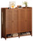 MARIYCH Zapatero Grande de 120 cm con 4 Puertas y Compartimento Inferior, Organizador de Zapatos de Madera de Estilo rústico de 8 Niveles para Entrada y Pasillo, Color Nogal
